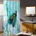 thumbnail image 5 of Stall Shower Curtain,36x72 inch RV Bathroom Shower Curtains Set with Hooks,Blue Turtle Bath Curtain,Waterproof Fabric, 5 of 6