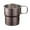Pink, variant on WIFKLSIIPG with Lid Cup Sleeve Collapsible Coffee Cup 9.5 OZ 280ml Stainless Steel Foldable Handle Folding Camping Cup Leak Proof Portable Cup Travel Mug with Lids for Hiking Silver Vintage(Purple)