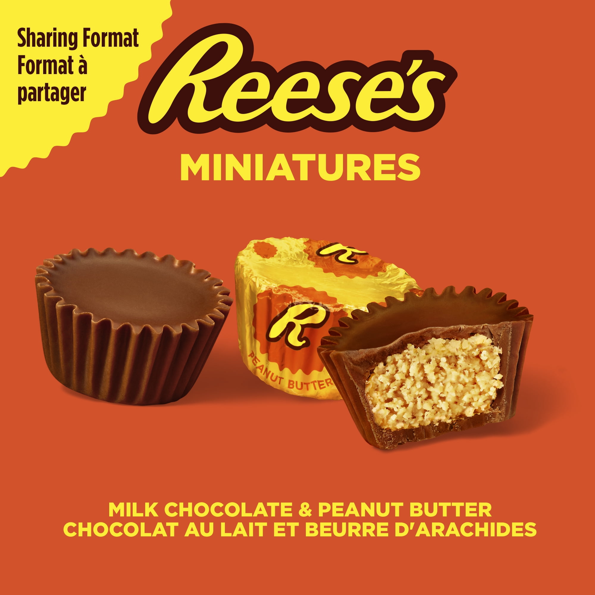 REESE'S Miniatures PEANUT BUTTER CUPS Candy, 900g