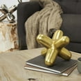 thumbnail image 2 of 10" x 8" Gold Aluminum Jack Abstract Sculpture, by DecMode, 2 of 7