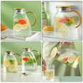 thumbnail image 4 of OHOIOLLA Transparent Glass Pitcher for Refrigerator Door Households 1Pcs 7.66X5.11X3.54in, 4 of 6