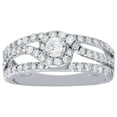 thumbnail image 2 of 14K White Gold Round Solitaire Diamond Bypass Twist Engagement Ring 1.06 Ct., 2 of 5