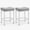 Gray, variant on CONCETTA Set of 2 24in Saddle Bar Stools, Metal Base, PU Leather Seats with foot mat, Black