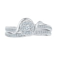 thumbnail image 2 of Sterling Silver Round Diamond Bridal Ring with Band (0.25 cttw), 2 of 4