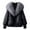 Gray, variant on Women's Solid Color Fashionable Thick Warm Temperament Cotton Jacket with Large Collar Cotton Coat Jacket, Cozy and Elegant, Ideal for Cold Weather Outings,Wine L