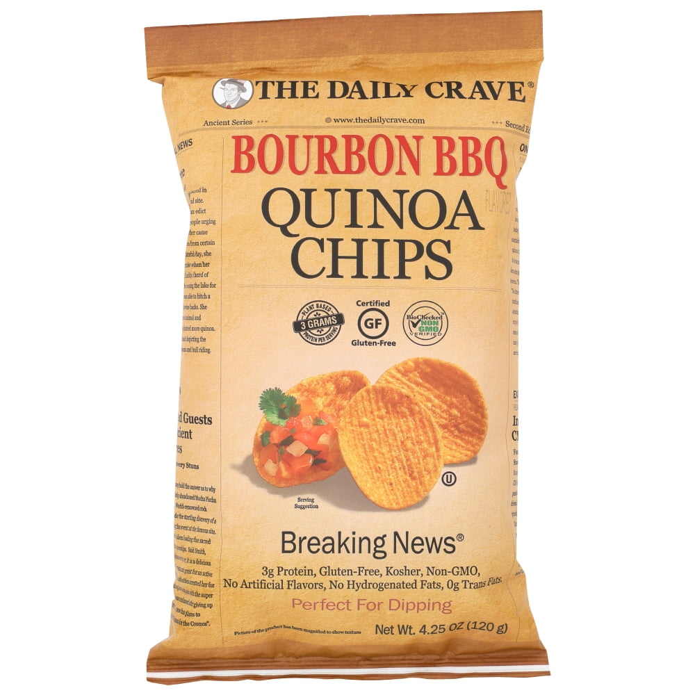 The Daily Crave Quinoa Chips, Bourbon BBQ, 4.25 oz