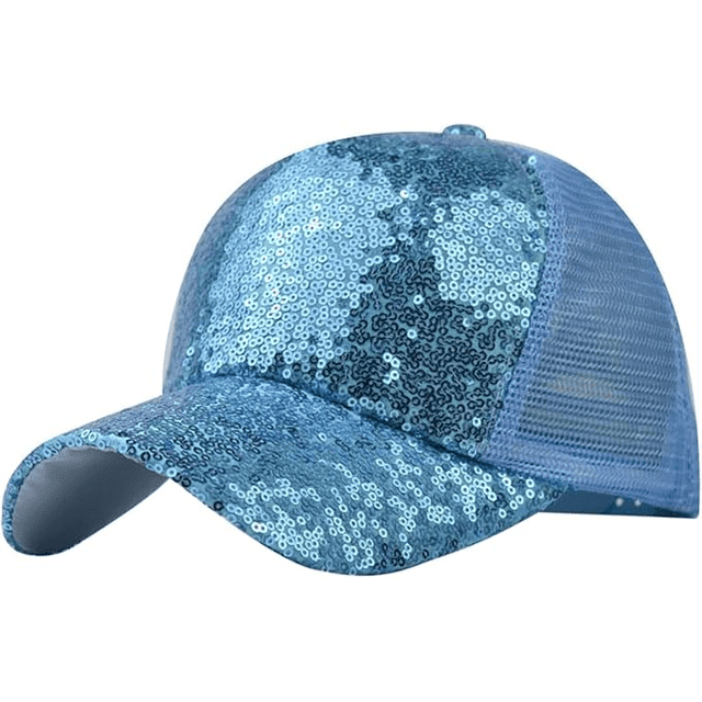 Gorras de Béisbol para Niños Gorra de Béisbol para Niños con Lentejuelas con Espalda de Malla Transpirable Y Correa Ajustable para Edades de 2-10 Años