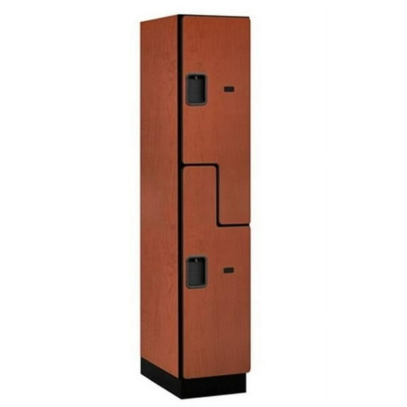 Salsbury Extra Wide Designer Wood Locker Double Tier S Style - Cherry
