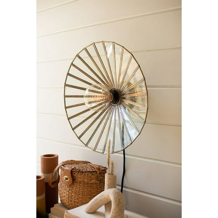 

Kalalou Glass And Iron Wall Sconce Lamp / Each