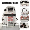thumbnail image 3 of FORMRS Mini Backpack Purse for Women Travel Daypack Casual Shoulder Bag, Beige Christmas Santa, 3 of 7