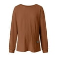 thumbnail image 5 of Zanarzt Maternity Work Clothes Womens Maternity Sweater Tops Casual Knit Crewneck Long Sleeve Fall Pullover Pregnancy Clothes Brown,S, 5 of 7