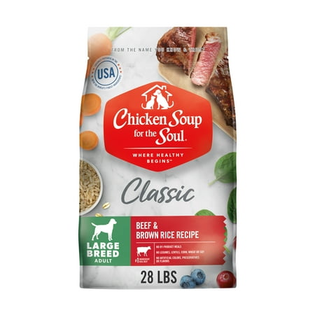 UPC: 0819239014067 | Chicken Soup for the Soul Large Breed Adult Dog – Beef & Brown Rice Recipe 28lb