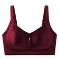 thumbnail image 5 of Sheghy Supportive Everyday Bras Women's B Cup Lace Back Closure Adjustable Shoulder Strap Thin Breathable Comfortable Wire-Free Bra,Red XXL, 5 of 7