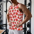 thumbnail image 5 of KLL Strawberries Print Men's Muscle Gym Workout Stringer Tank Tops Bodybuilding Fitness T-Shirts Tank Tops Men-XX-Large, 5 of 7