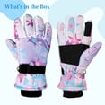 thumbnail image 5 of Women's Touchscreen Winter Ski Gloves, Warm Water-Proof Gloves, Bike Riding Skiing Hiking Motorcycle Outdoor Activity Gloves for Women Girls(Pink), 5 of 6