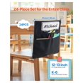 thumbnail image 2 of Chair Pockets for Classroom - 24 Pack - Black - 14 x 15 Inch Chairback Organizer with Name Tag - School Supplies for Kids - Kindergarten, 1st-6th Grade, 2 of 6
