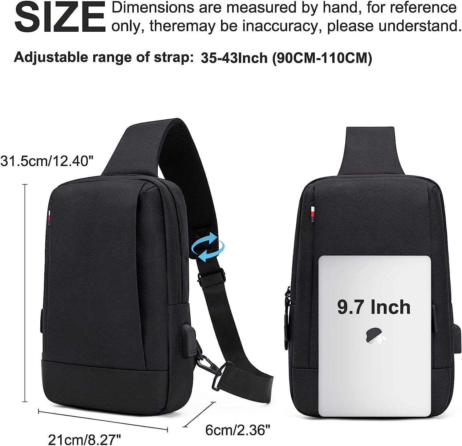 Messenger Bag Sling Bag Crossbody Shoulder Bag for Men Women Travel Work Satchel Bags