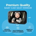 thumbnail image 4 of Leo and Ella Patent-Pending Rear-facing Baby Car Mirror for Fixed Headrest, Tesla Compatible, Shatterproof Mirror with Elastic Band Mount Crystal Clear View of Newborn, 4 of 5