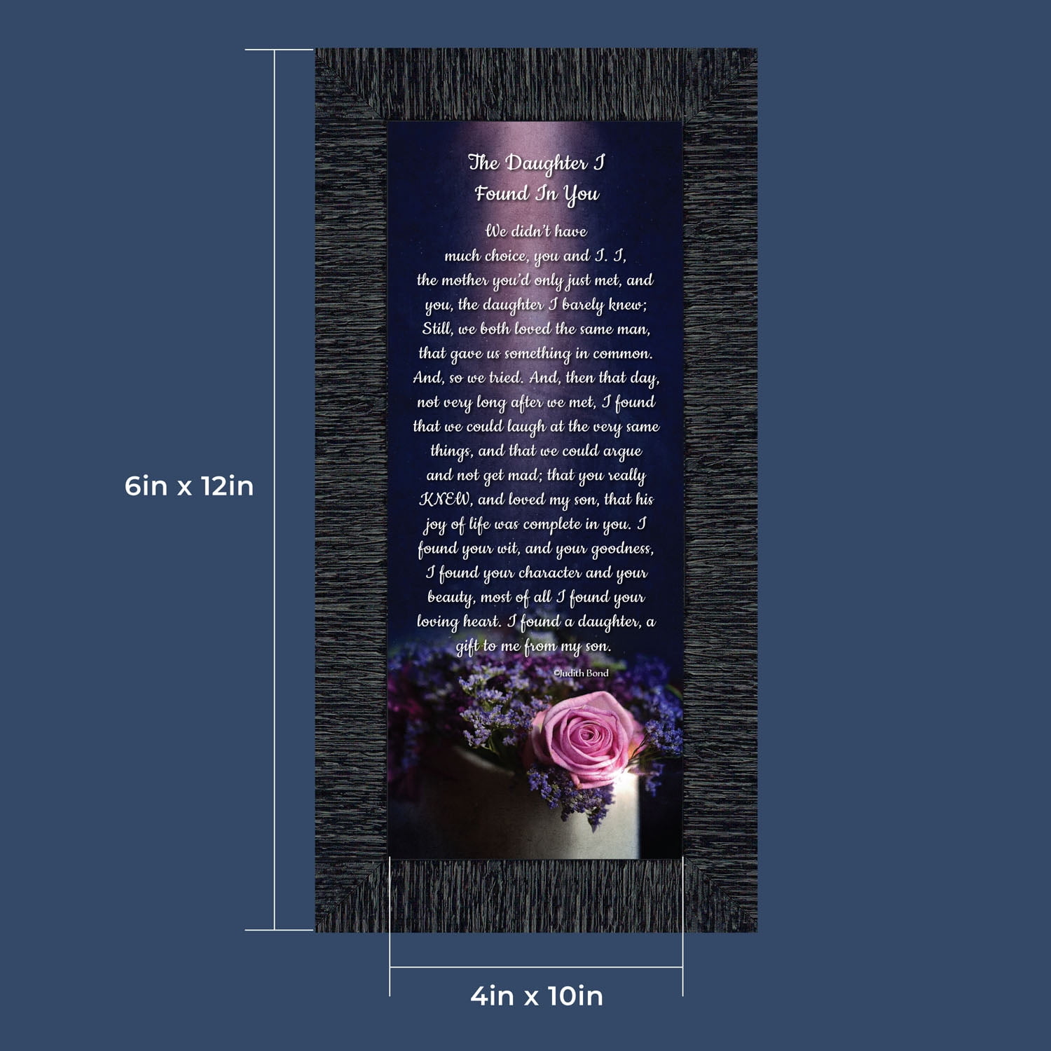 Daughter In Law Gifts from Mother In Law, Gift for Future Daughter In Law, Bonus Daughter Gifts from Mother of the Groom, Daughter In Law Birthday Card, The Daughter I Found In You Home Decor, 7308CH
