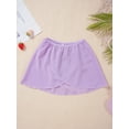 thumbnail image 3 of YONGHS Kids Girls Ballet Dance Skirt Skating Over Scarf Chiffon Wrap Skirts Purple 6-10, 3 of 7