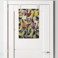 thumbnail image 2 of Colorful Hanging Pocket Organizer, Repetitive Banana Pop Art Pattern with Retro Background, Printed Polyester Storage Bag with Pockets, 14" x 20", Yellow Dark Blue Grey, 2 of 2