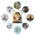 thumbnail image 6 of Sigee Castle Red Green Sky Dragon for Drawstring Bag String Backpack for Sports, Gym, Swimming, Beach, Travel-Small, 6 of 6