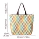thumbnail image 3 of Bolsa de la compra plegable 600D portátil reutilizable - Capacidad para 10 kg, 45,5x32x12cm, patrón de cuadros, 3 of 5