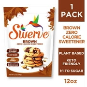 Swerve Ultimate Sugar Replacement Sweetener, Brown Sugar Substitute, Zero Calorie, Keto Friendly, Zero Sugar, Non-Glycemic, 12oz
