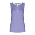 thumbnail image 4 of Homenesgenics Tank Tops for Women Women's 2025 Summer Solid Color Round Sports for Outer Wear Bottoming Short Purple XL, 4 of 5