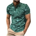 thumbnail image 1 of ameIAEA Men's Summer Short Sleeve Casual 3 Button T-Shirts Basic Golf Work Tees Tops with Pocket, 1 of 5