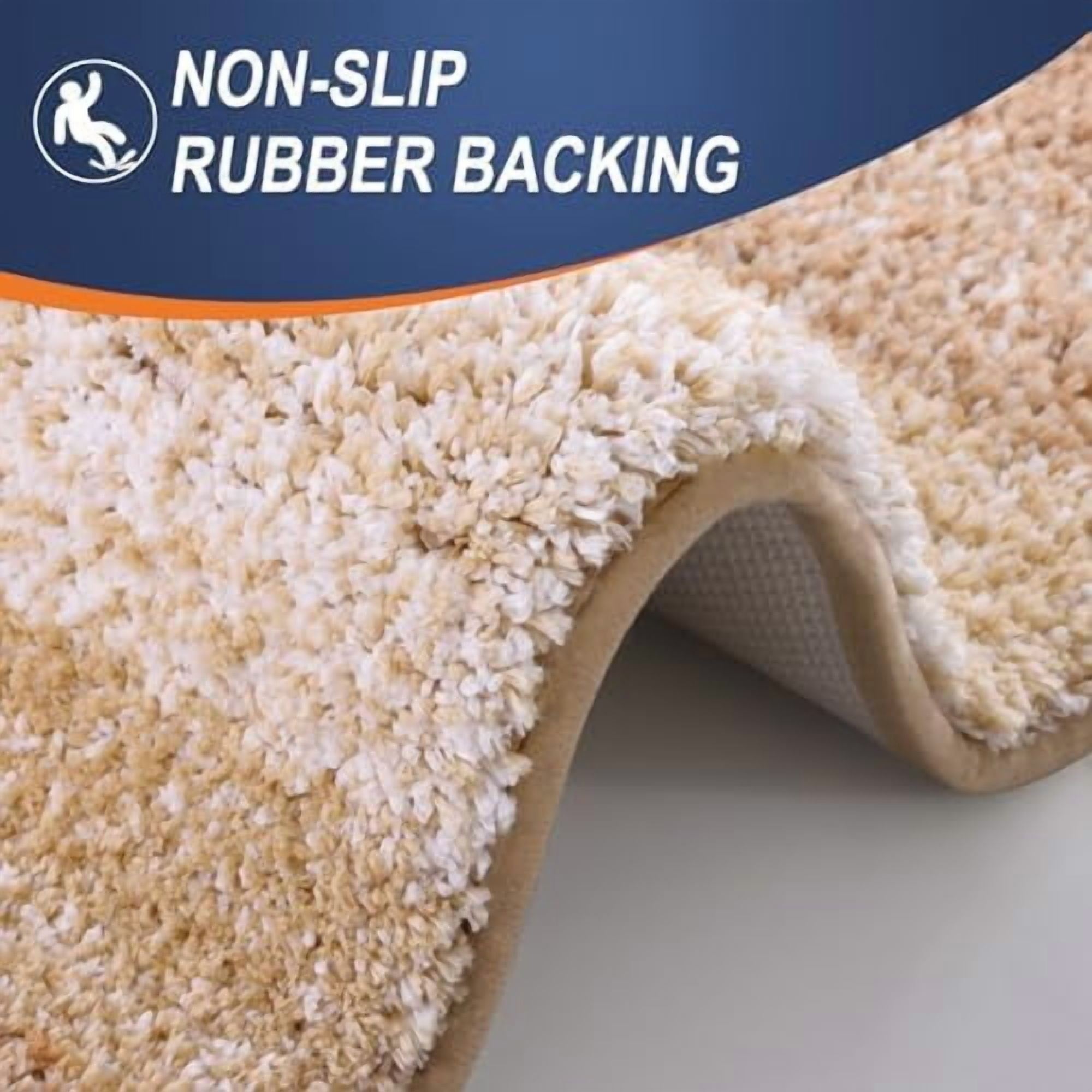 Bathroom Rugs Mat 36x24, Extra Soft Absorbent Microfiber Bath Rugs, Rubber Backing, Quick Dry, Machine Washable Bath Mats for Bathroom Floor, Tub and Shower, Home Decor Accessories, Beige