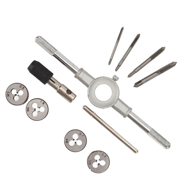 Tap Die Metric Tool, Juego De Llaves Métricas Para Troquel M3 M4 M5 M6 Acero De Cojinete Estándar Para Reparación Mecánica Cergrey Thread Repairing Dies Tool