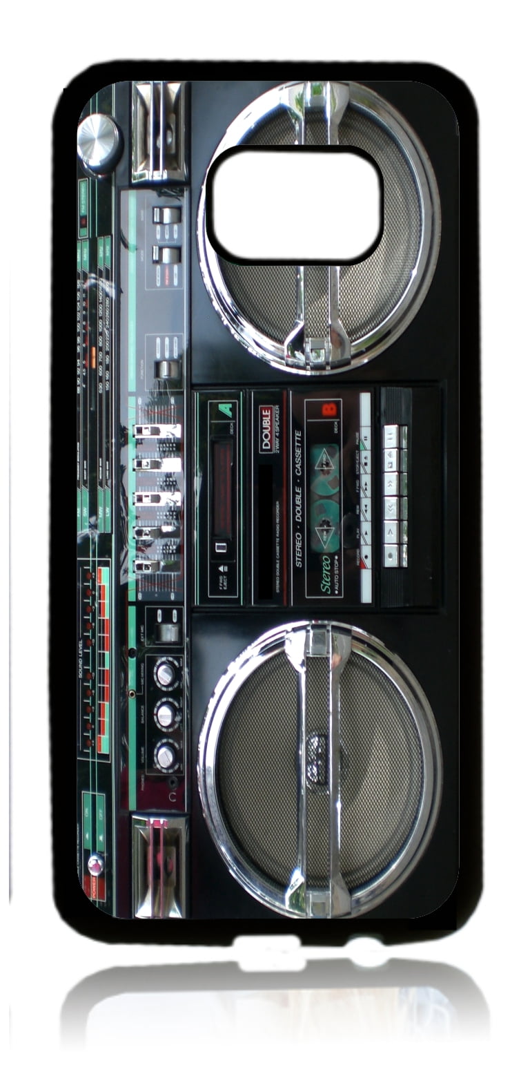 Boombox Radio 80s Vintage Design Black Rubber Thin Case Cover for the