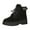 Black, variant on Black Womens Boots Casual Snow Solid Color Round Toe Warm Thick Bottom Flat Ankle Winter Warm Slip Resistant Outdoor Daily Wear Size 41
