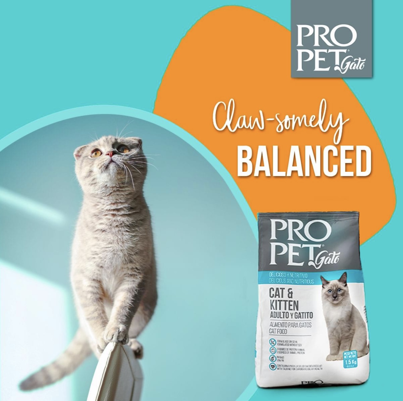 Pro-Pet Dry Cat Food Mix Flavors Plastic Bag Cat Food 17.6lbs Animal Food
