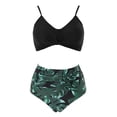thumbnail image 2 of Women Cross Wrap Halter Bikini Set High Waisted Bathing Suits Push Up Two Piece Swimsuits, 2 of 8