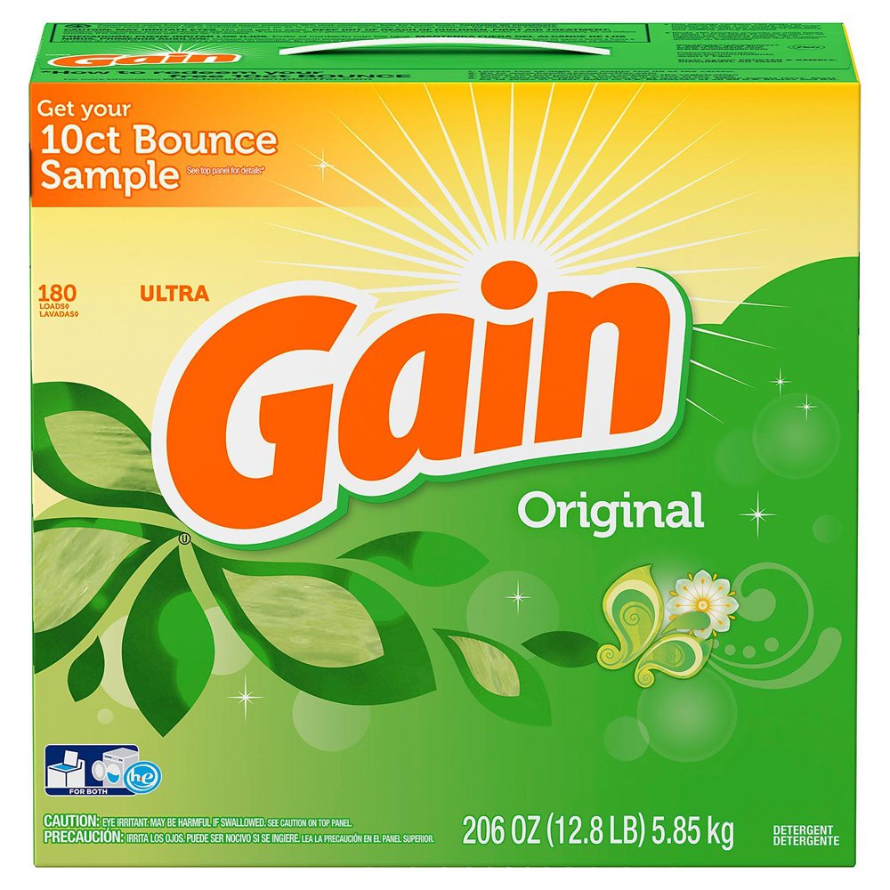 Gain Ultra Powder Laundry Detergent, Original (206 oz., 180 loads