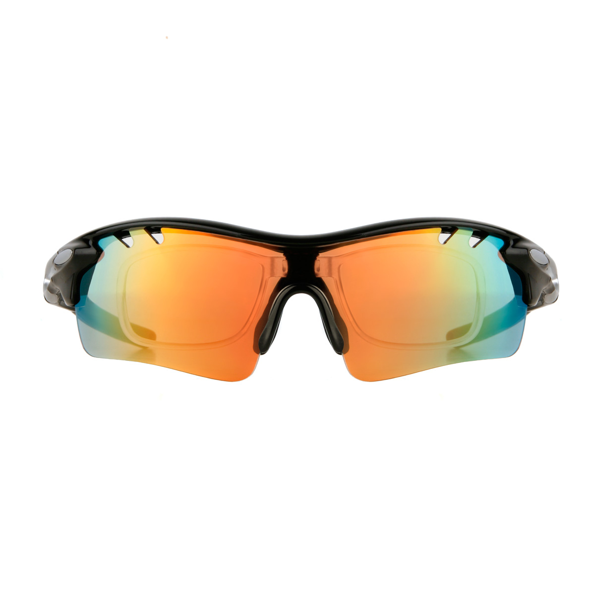 NEW Tour Gear Gloss Black Interchangeable Golf/Sports Sunglasses w/5 Lenses - image 2 of 5