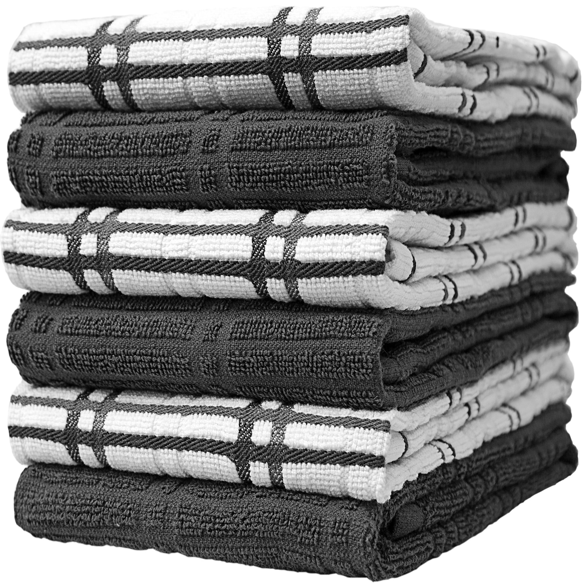 Premium Kitchen Towels (16”x 26”, 6 Pack) Large Cotton Kitchen Hand