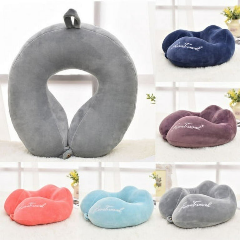 Memory Foam U Shaped Travel Pillow Neck Support Headrest Car Plane Soft  Cushion