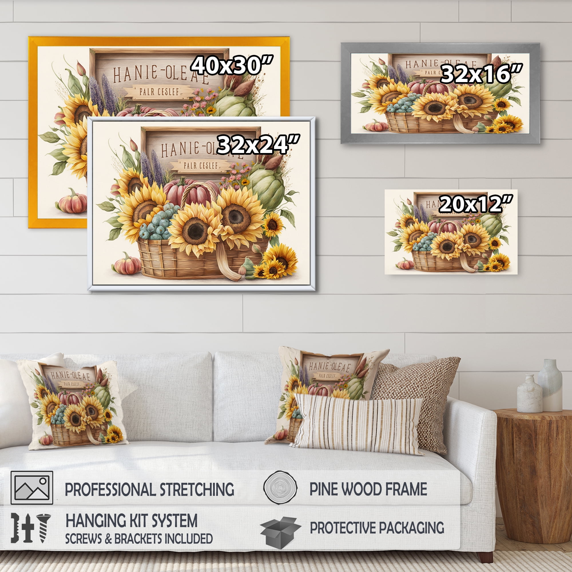 Designart Flowers And Fruit In Basket I Canvas Wall Art