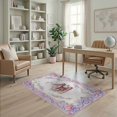thumbnail image 2 of ODIKA Round Storybook Whimsical Carousel Scroll Border Traffic Transitional for Home Office, Gaming Room, Under Desk, Non-Slip Chair-Friendly, 2 of 7