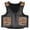 Black / Black Inlay, variant on Hilason Bull Riding Kids Junior Youth Pro Rodeo Genuine Leather Vest With Floral Hand Carved