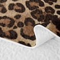 thumbnail image 5 of Meiyoeat Boho Leopard Print Bed Spread Queen,Neutral Animal Spot Pattern Queen Coverlet Set,Brown Beige, 5 of 7