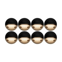 GKOplus 8-Pack Low Voltage LED Deck Lights, Mini Size Eyelid Step Lights with 1W Integrated LED Chips, IP65 Rated Waterproof for Outdoor, 3000K, Die-cast Aluminum with Black Powder Coated Finish