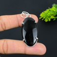 thumbnail image 2 of Natural Nuummite Gemstone Handmade 925 Sterling Silver Pendant 2.36", 2 of 2