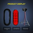 thumbnail image 3 of SHAR 6 Inch Oval Red Led Trailer Tail Lights 4PCS 10 Leds With Recessed Eyelets Caps IP67 Waterproof Stop Brake Turn Trailer Lights For RV Truck, 3 of 5