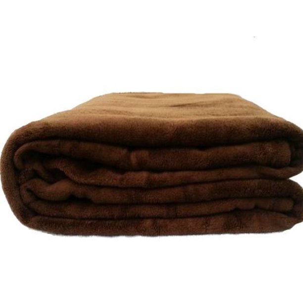 Coral Fleece Throw Blanket Soft Elegant Cover King Brown