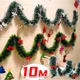 thumbnail image 2 of Guirnaldas de oropel de Navidad, decoración para bares, guirnaldas de cinta con lazo, adornos para árboles de Navidad, decoración para fiestas y el hogar, accesorio colgante, 2 of 5