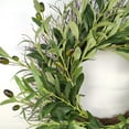 thumbnail image 5 of 17.7 Inches Olive Branch Wreath Artificial Wall Wedding Party Decor Farmhouse Olive Bean for Front Door with Olive Leaves Greenery Wreath Spring Summer Garland, 5 of 10